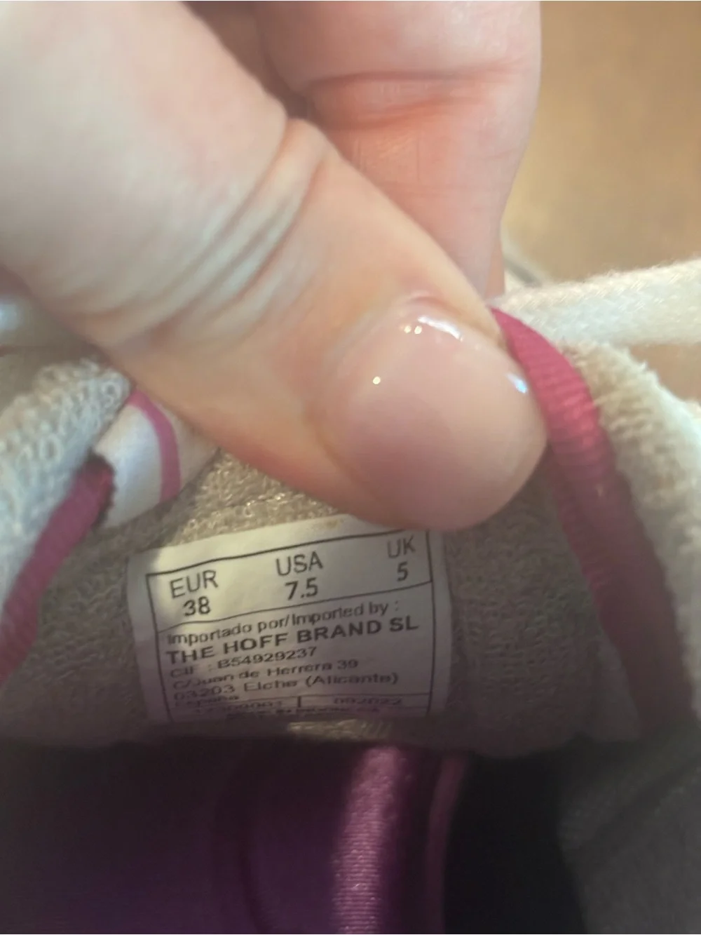 Anthropologie Hoff White Athletic Sneakers with Purple Stripe